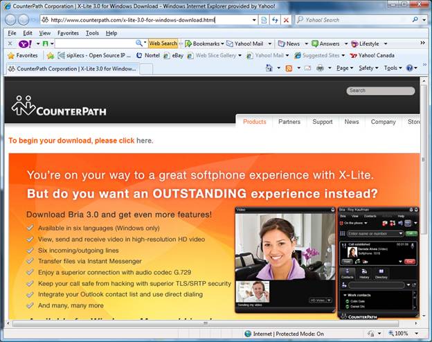 CounterPath Download Screen