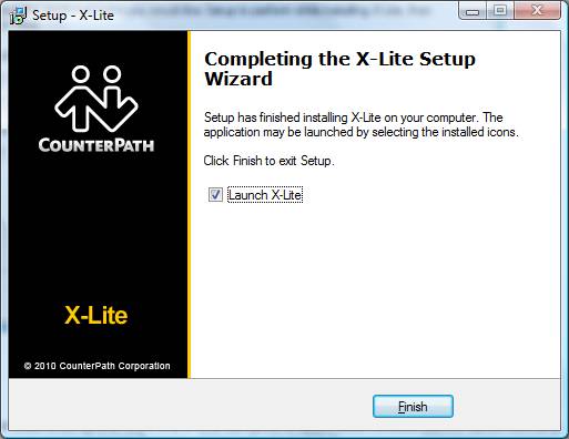 Completing X-Lite Set-up