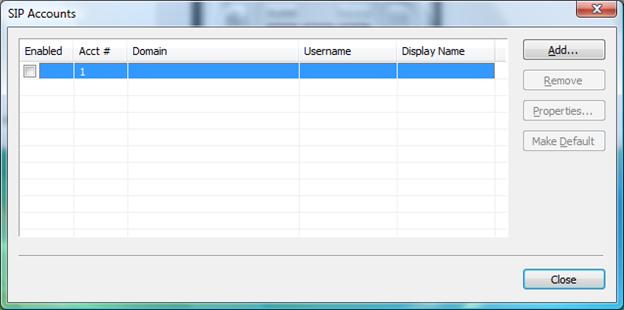 Add SIP Account