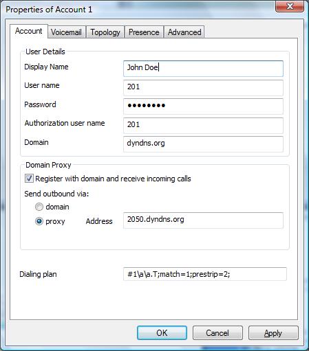 Account Settings Example