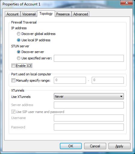 Topology Settings Example